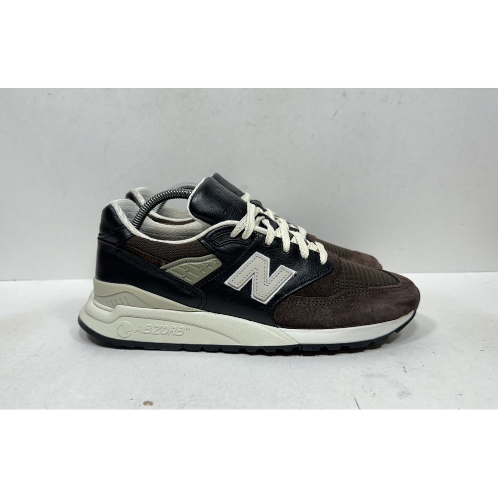 New Balance 998 Men's Size 8 Made In USA U998RE Brown Toe Suede Shoes Sneakers
